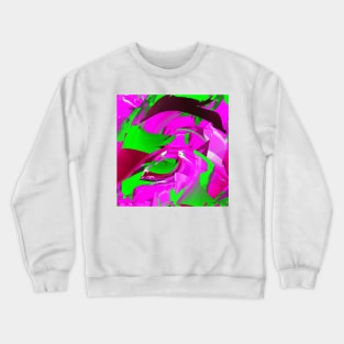 Cheerful bright green on pink Crewneck Sweatshirt